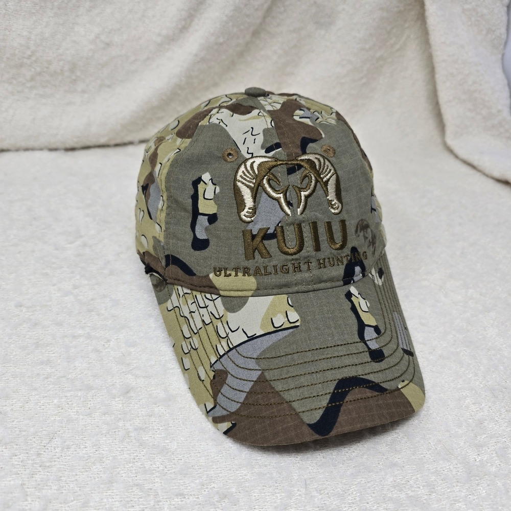 Kuiu Mens One Size Hat Camo Ultralight Hunting Logo Adjustable